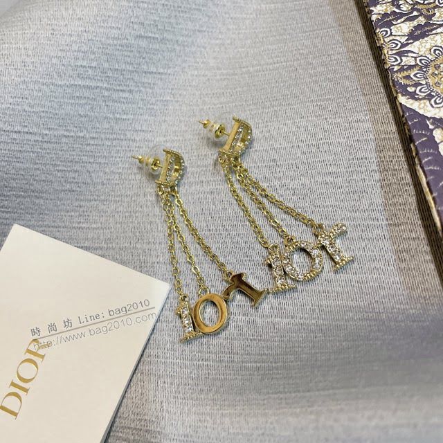 Dior飾品 迪奧經典熱銷2020早春新款耳環 字母流蘇耳釘  zgd1054